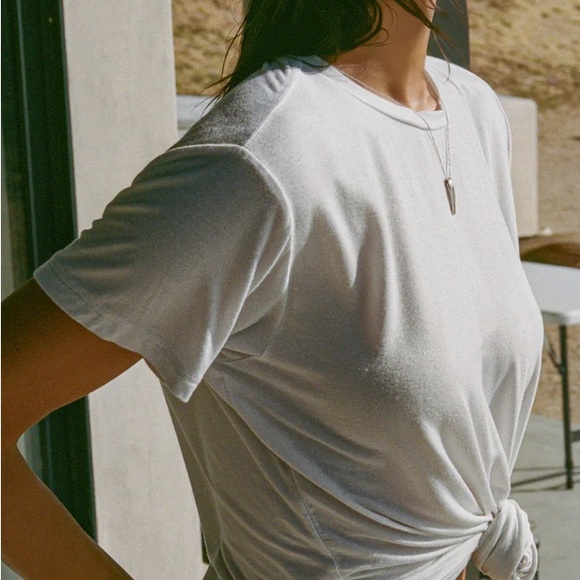 NEW Joah Brown White Boyfriend Tee $84 - Picture 8 of 11